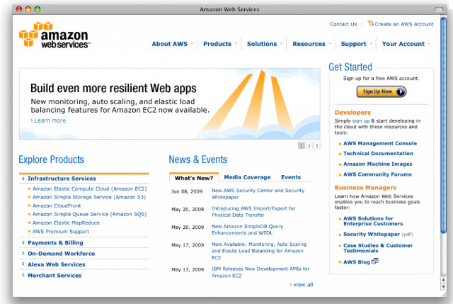 screenshot of Amazon EC2